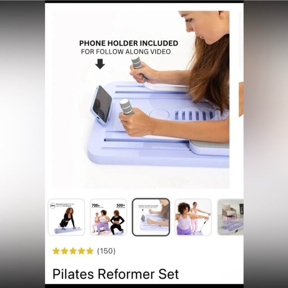 Lhanel - Pink Pilates Exercise Board with Resistance Bands - Picture 6 of 9